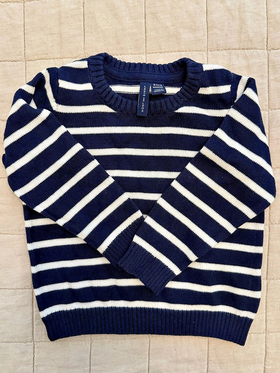Janie and Jack Other - Janie and Jack Navy Ivory Striped Cotton Sweater 18-24M